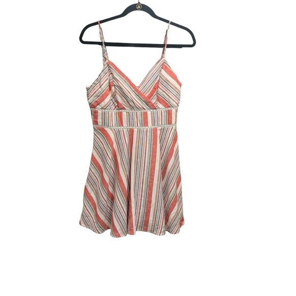 Francescas Dresses & Skirts - Francescas Blue Rain Linen Cotton Sleeveless V Neck Dress M Vacation Cruise NWT